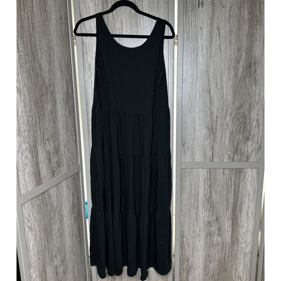 J Crew Tiered Maxi Dress Sleeveless Black Color Size S - Picture 1 of 6